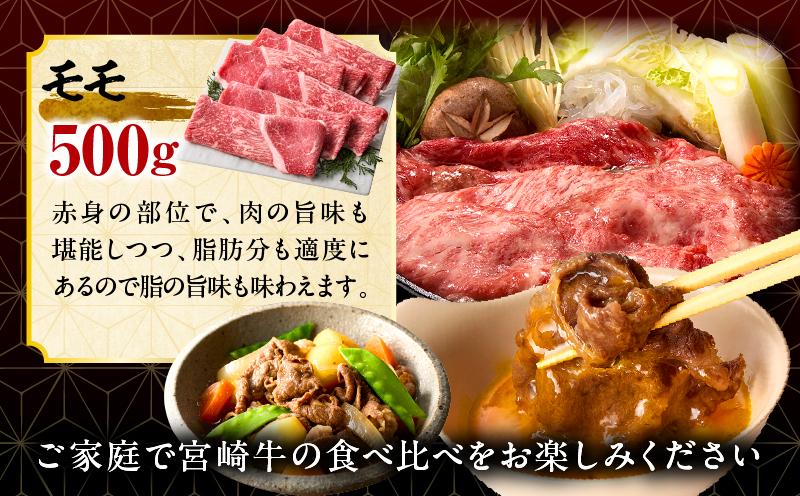 「畜産農家応援」 宮崎牛 スライス3種セット（肩ロース・ウデ・モモ）合計1.5kg