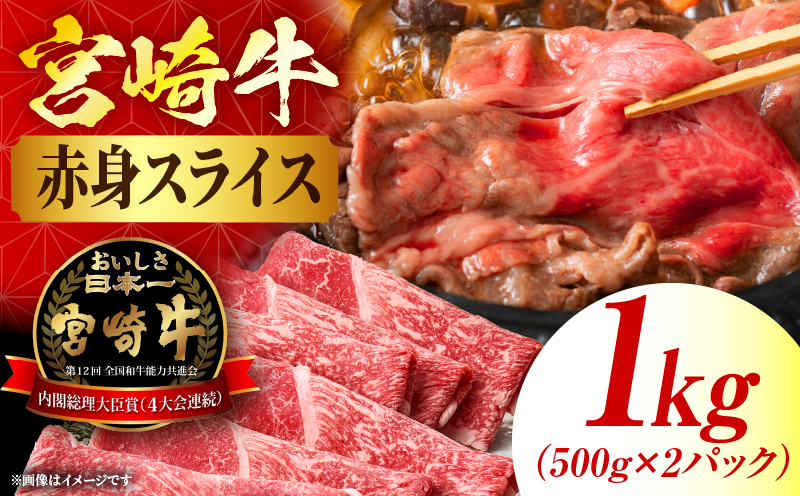 宮崎牛赤身(ウデorモモ) スライス 【1kg】 2026年5月発送予定